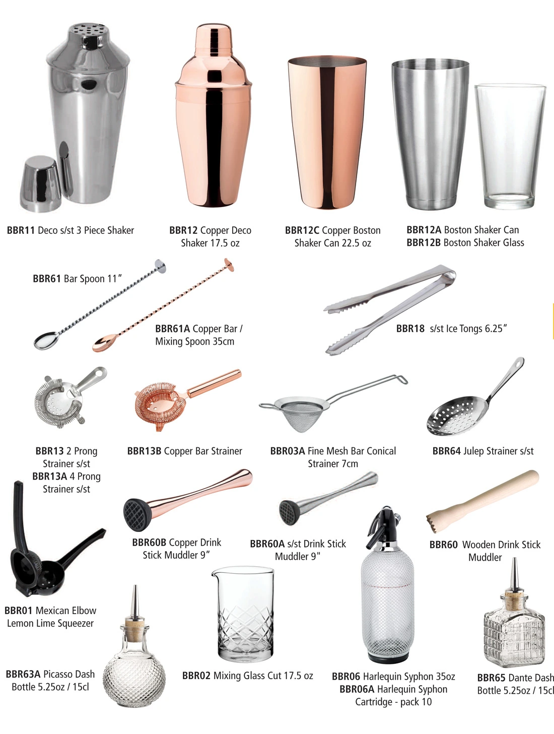 Bar Accessories for professional bars
