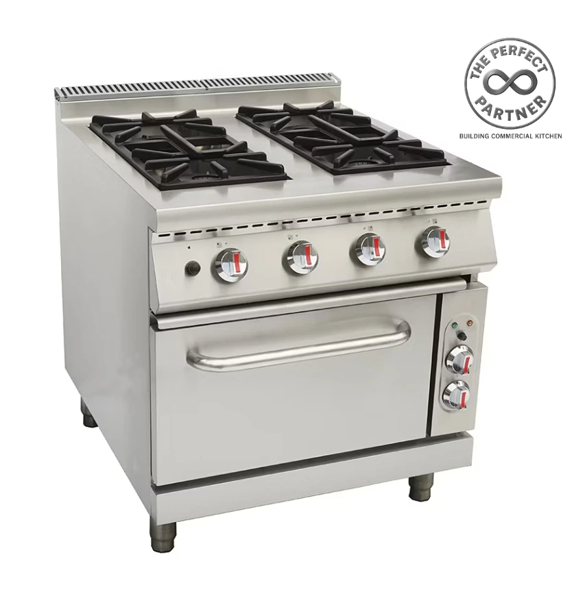 Four Burner with Oven - Commercial Kitchen Equipment